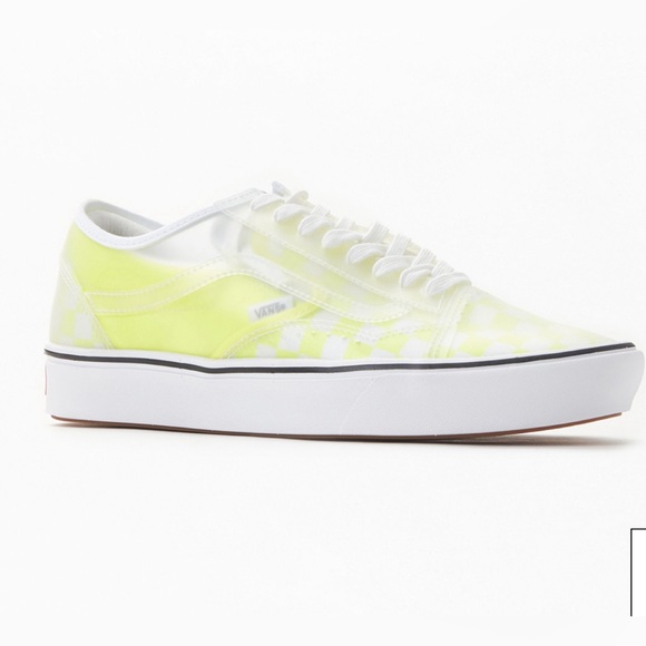 Vans Comfycush Slip Skool NWT yellow checkerboard women’s 8 - Picture 3 of 11